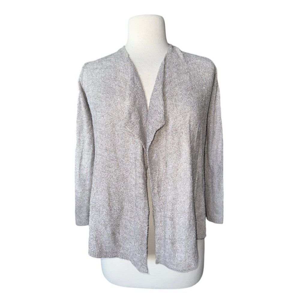 FB11 Barefoot Dreams Cardigan Sweater XS Gray Womens